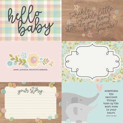 Simple Stories Oh Baby! 4x6 HORIZONTAL ELEMENTS 12x12 Scrapbook Paper Scrapbooksrus 