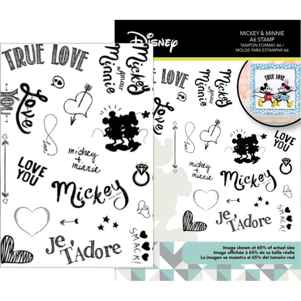 Disney MICKEY &amp; MINNIE A6 Clear Acrylic Stamp