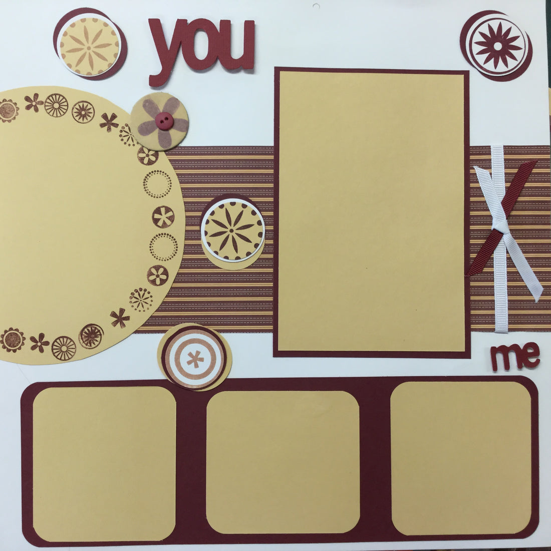$5.00 Premade Pages ME AND YOU (2) 12"X12" Scrapbook Pages Scrapbooksrus