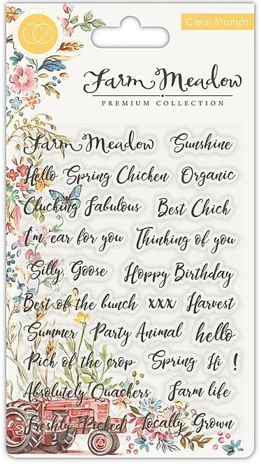 Craft Consortium FARM MEADOW Clear Stamps Scrapbooksrus 