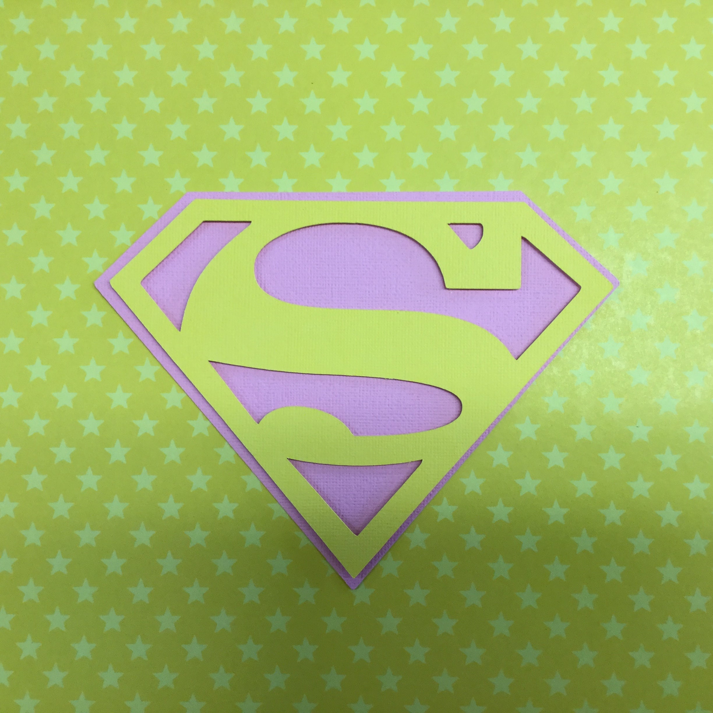 SUPERMAN &amp; SUPERGIRL EMBLEM Superhero Custom Scrapbook Die Cuts Scrapbooksrus 