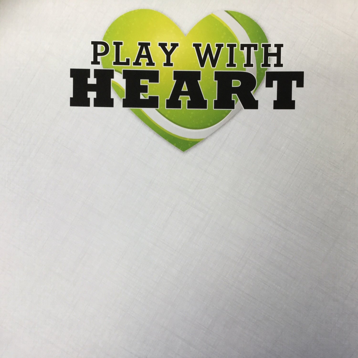 Tennis PLAY WITH HEART Sports 12X12 Paper Sheet Scrapbook Customs