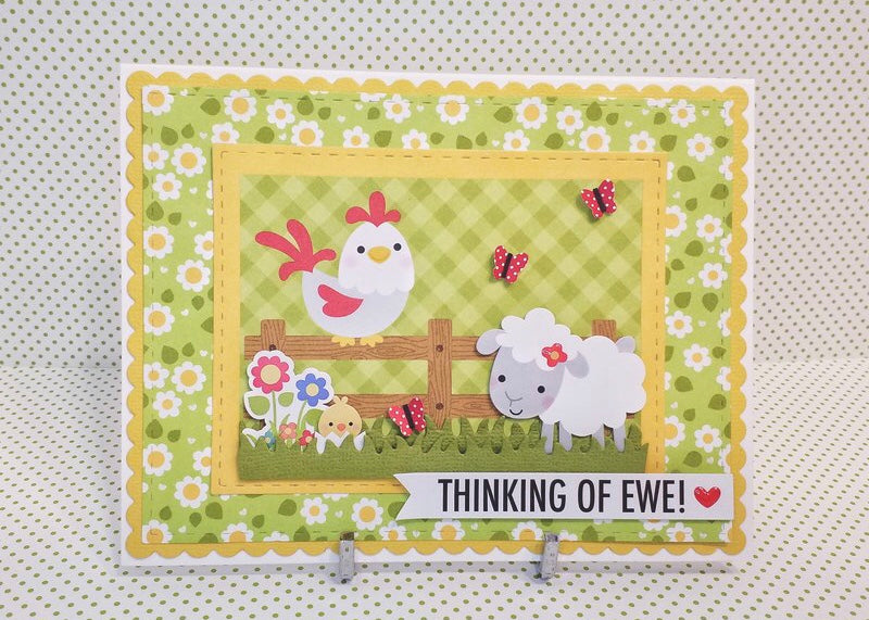 Doodlebug Down On The Farm COUNTING SHEEP 12&quot;X12&quot; Cardstock Paper Scrapbooksrus 