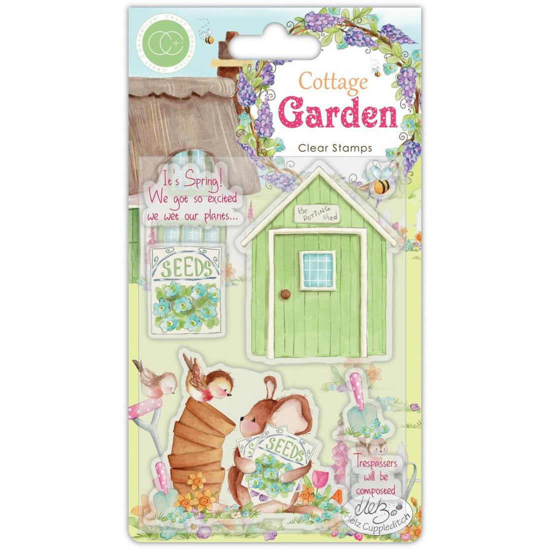 Craft Consortium Cottage Garden THE POTTING SHED Clear Stamps Scrapbooksrus