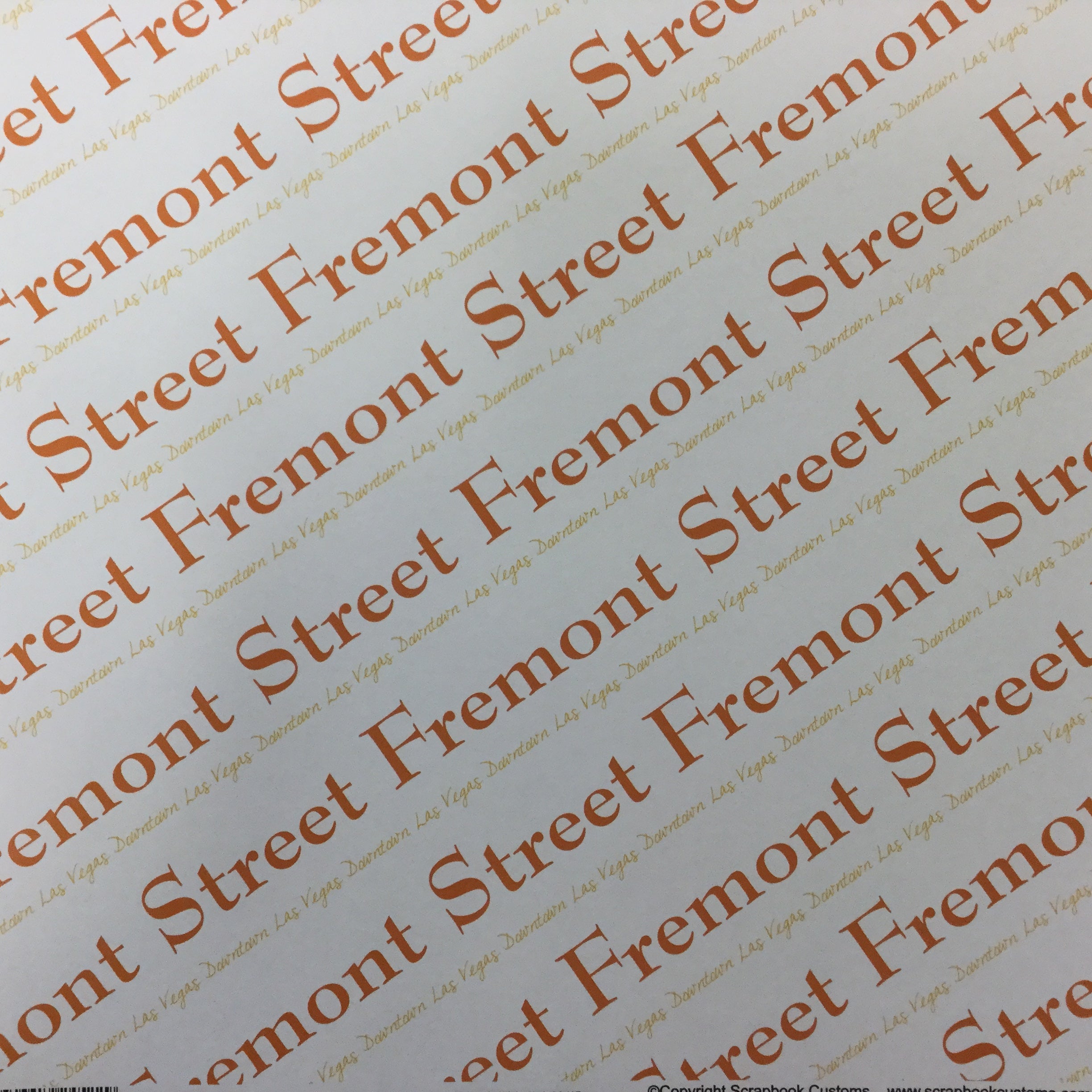 Diagonal Pride FREMONT STREET 12”X12” Downtown Las Vegas Scrapbook Paper Scrapbooksrus 