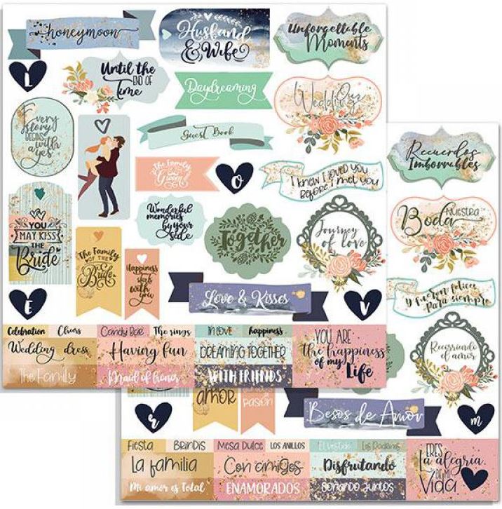 Stamperia LOVE STORY QUOTES SBB723 12&quot;X12&quot; Scrapbook Paper Scrapbooksrus 