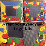 LEGO SCRAPBOOK KIT 16pc Custom Building Blocks World #2 - Scrapbook Kyandyland