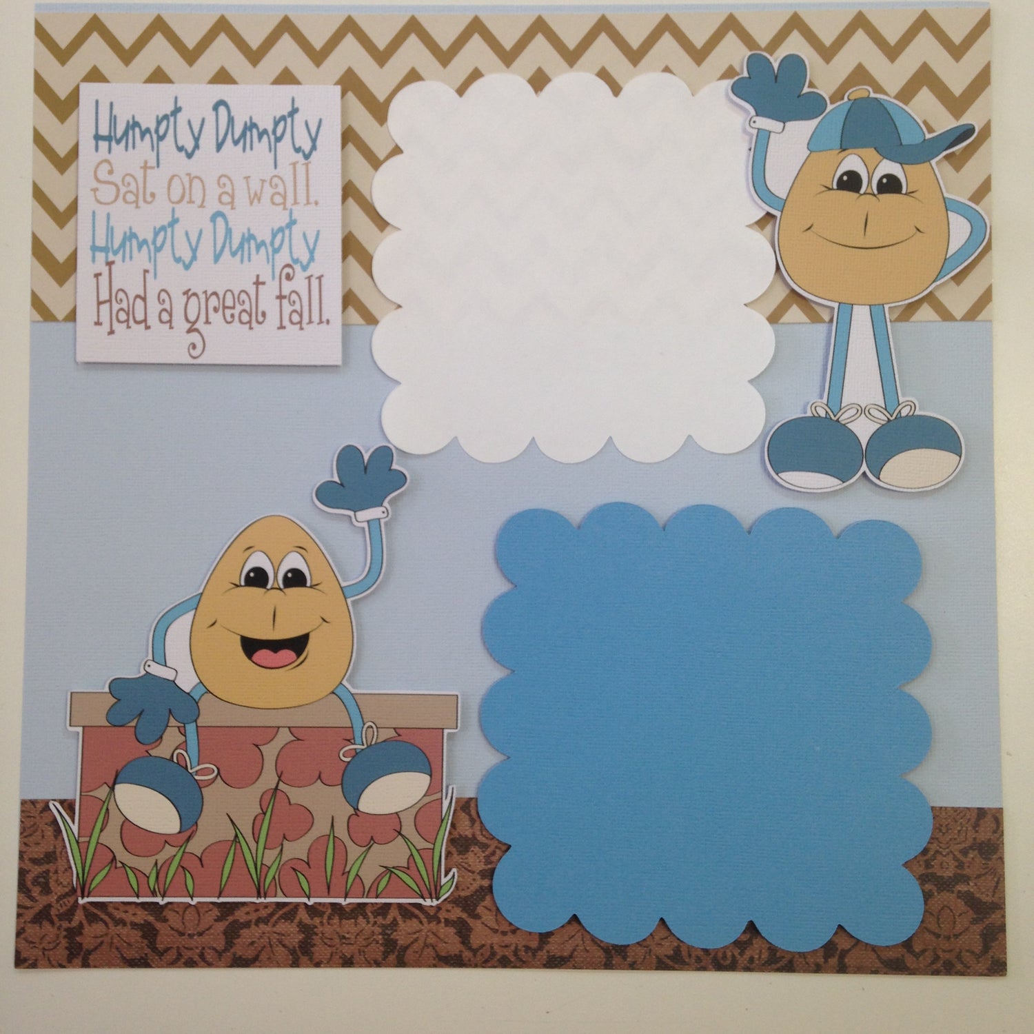 Page Kit (2) 12x12 Scrapbook HUMPTY DUMPTY NURSURY RHYMES - Scrapbook Kyandyland
