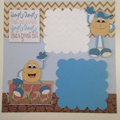 Page Kit (2) 12x12 Scrapbook HUMPTY DUMPTY NURSURY RHYMES - Scrapbook Kyandyland