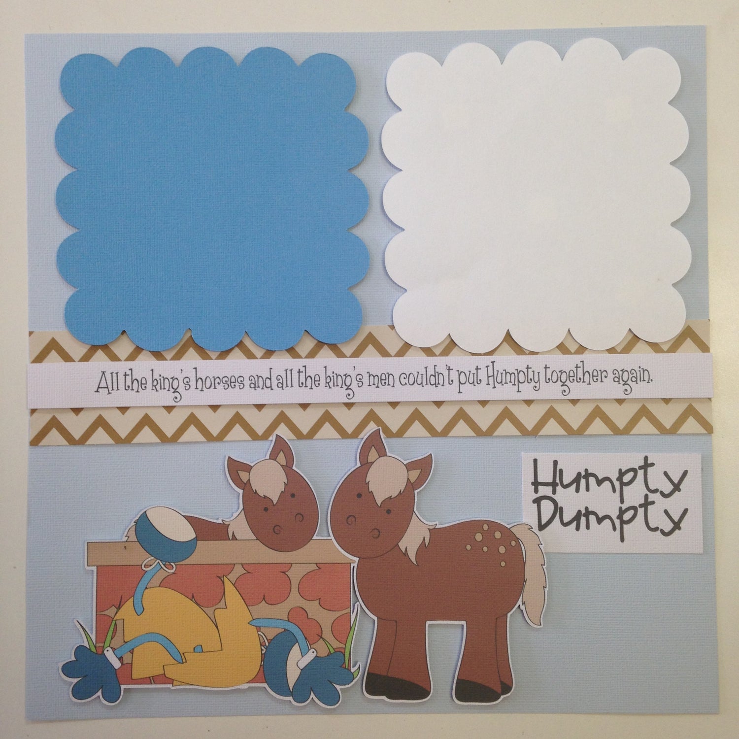 Page Kit (2) 12x12 Scrapbook HUMPTY DUMPTY NURSURY RHYMES - Scrapbook Kyandyland