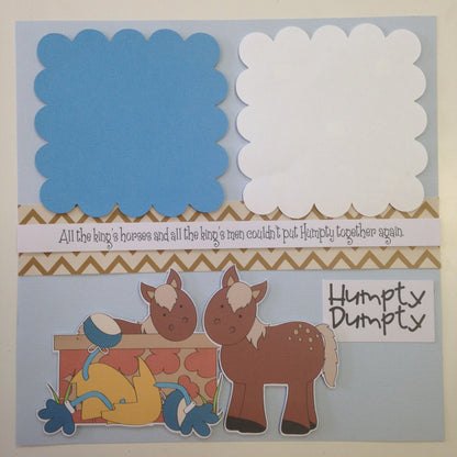 Page Kit (2) 12x12 Scrapbook HUMPTY DUMPTY NURSURY RHYMES - Scrapbook Kyandyland