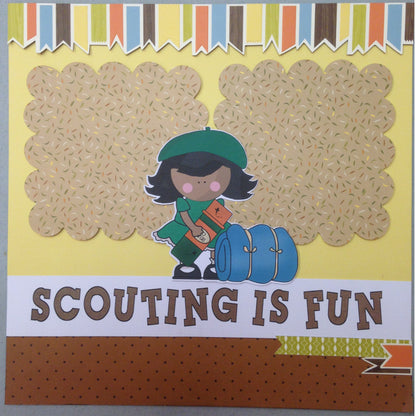 Page Kit (2) 12x12 Scrapbook GIRL SCOUTS FUNNY - Scrapbook Kyandyland
