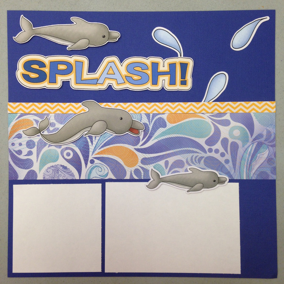 Page Kit (2) 12x12 Scrapbook SEA WORLD DOLPHINS - Scrapbook Kyandyland