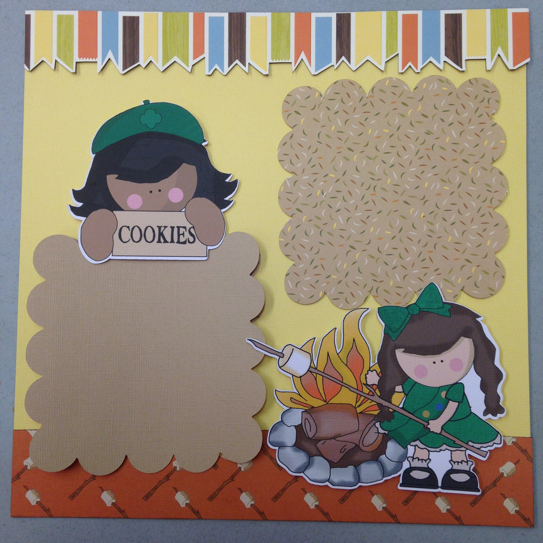 Page Kit (2) 12x12 Scrapbook GIRL SCOUTS FUNNY - Scrapbook Kyandyland