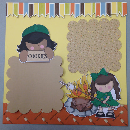Page Kit (2) 12x12 Scrapbook GIRL SCOUTS FUNNY - Scrapbook Kyandyland