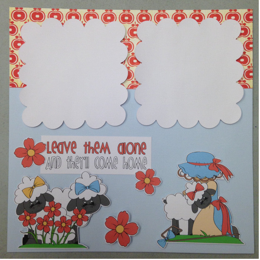 Page Kit (2) 12x12 Scrapbook LITTLE BO PEEP Kyandyland - Scrapbook Kyandyland