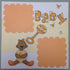 Page Kit (2) 12x12 Scrapbook BABY GIRL ORANGE - Scrapbook Kyandyland