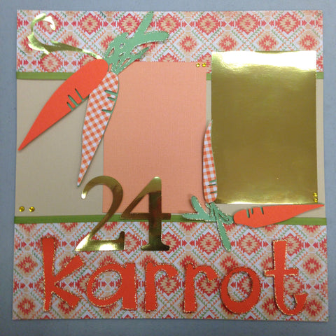Page Kit (2) 12x12 Scrapbook 24 KARROT KID Easter - Scrapbook Kyandyland