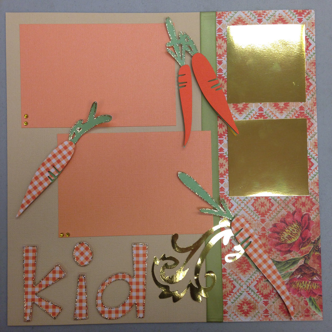 Page Kit (2) 12x12 Scrapbook 24 KARROT KID Easter - Scrapbook Kyandyland