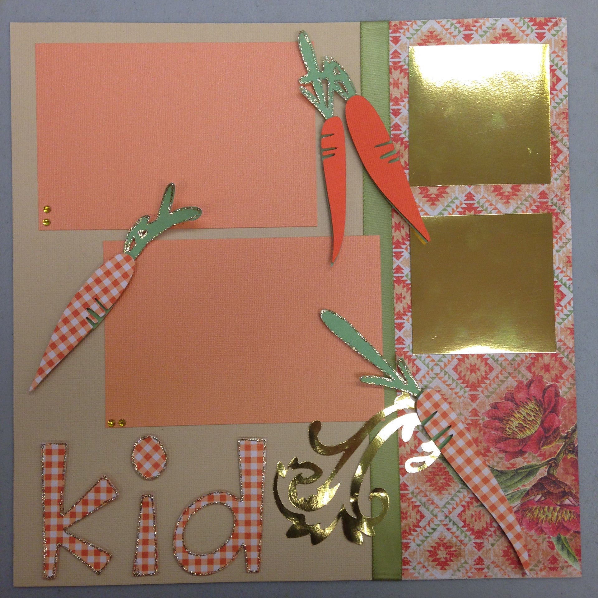 Page Kit (2) 12x12 Scrapbook 24 KARROT KID Easter - Scrapbook Kyandyland