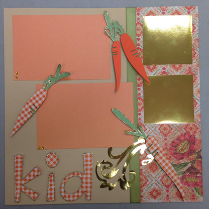 Page Kit (2) 12x12 Scrapbook 24 KARROT KID Easter - Scrapbook Kyandyland