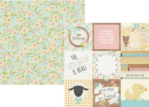 Simple Stories Oh Baby! 4x4 ELEMENTS 12x12 Scrapbook Paper Scrapbooksrus 