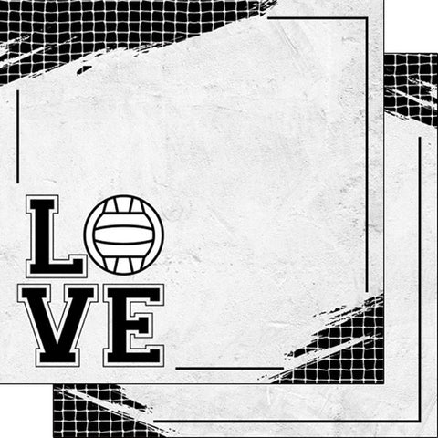 VOLLEYBALL LOVE Papers & Sticker Kit 5pc Scrapbooksrus 
