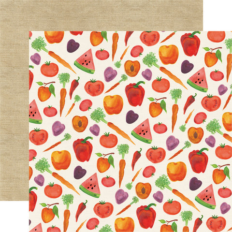 Echo Park HomeGrown HARVEST 12"x12" Cooking Food Paper
