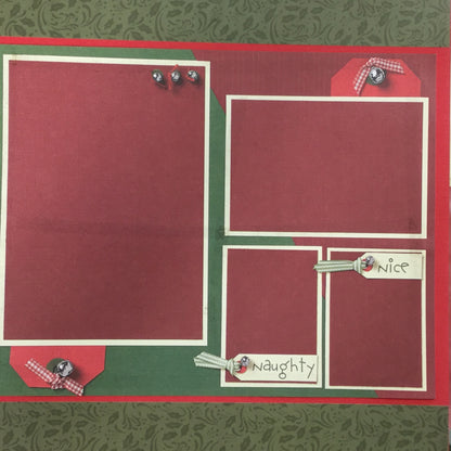 Premade Page HOLIDAY MEMORIES (2) 12X12 Scrapbook @Scrapbooksrus