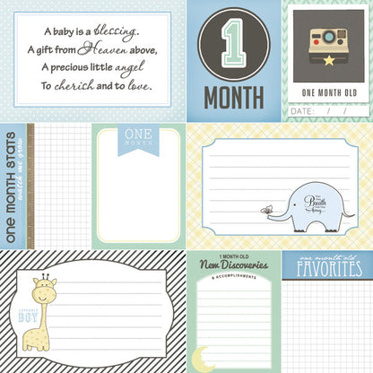 BABY’S FIRST YEAR DS Journal 12X12 Boy Paper Kit