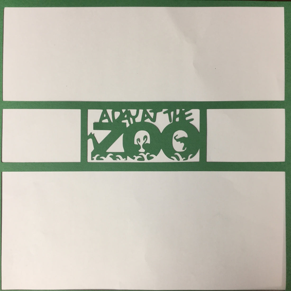 Page Frame A DAY AT THE ZOO 12"x12" Scrapbook Overlay