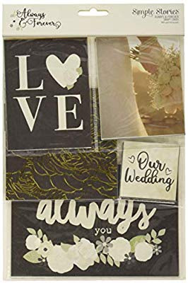 Simple Stories Always &amp; Forever 4x6 VERTICAL ELEMENTS  12x12 Scrapbook Paper Scrapbooksrus 