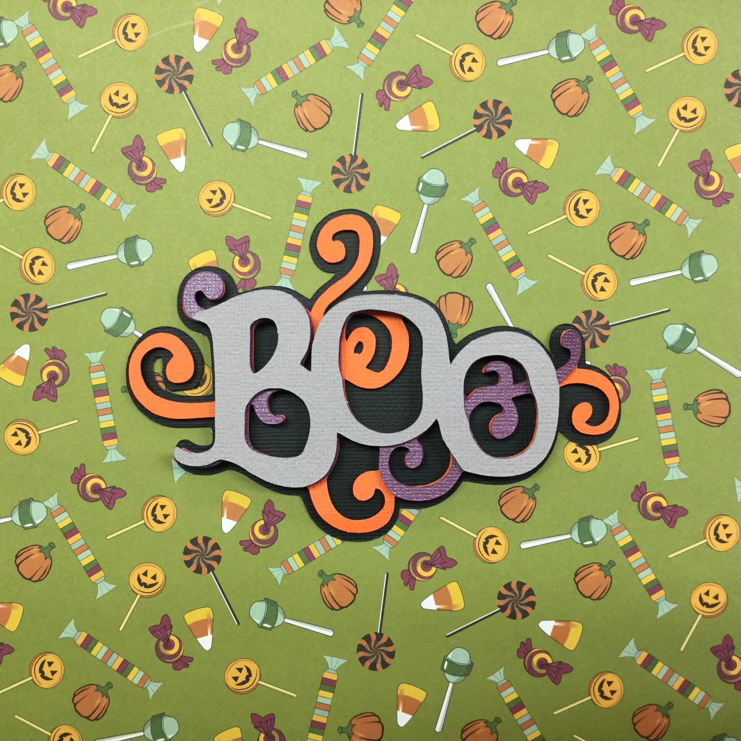 BOO 3D Fall Halloween Custom Diecuts Scrapbooksrus 