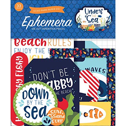 Echo Park UNDER THE SEA Ephemera Die Cut Scrapbooksrus