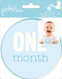 Pebbles Lullaby MONTH STICKERS BOY First Year Age 12pc