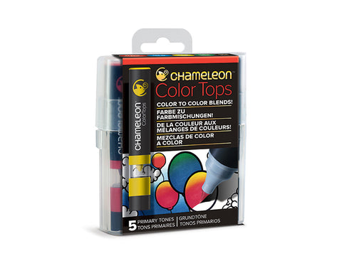 Chameleon Color Tops PRIMARY TONES Alcohol Markers Pens 5pc