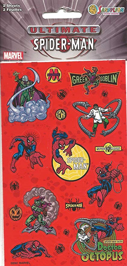 Marvel SandyLion SPIDER-MAN Stickers 2 Sheets Scrapbooksrus 