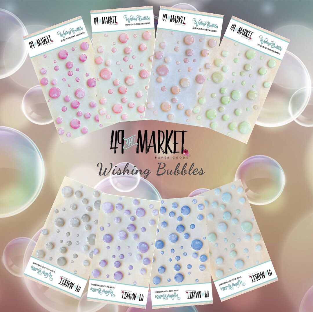 49 and Market GRAPE SODA Wishing Bubbles 38 pc. Scrapbooksrus