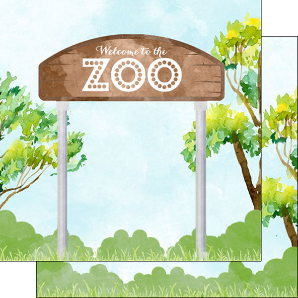 WELCOME TO THE ZOO DS 12&quot;X12&quot; Paper Scrapbooksrus 