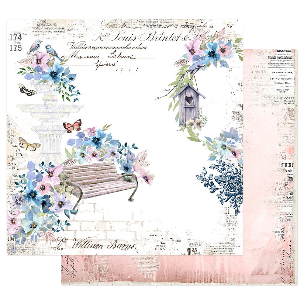 Prima Watercolor Floral WATERCOLOR CARDS 12X12 Scrapbook Paper Scrapbooksrus 