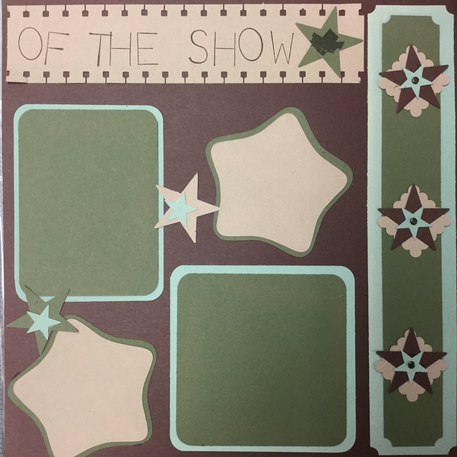 Premade Pages THE STAR OF THE SHOW 12&quot;X12&quot; (2) Scrapbook Pages Scrapbooksrus 