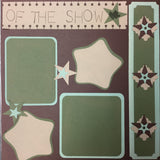 Premade Pages THE STAR OF THE SHOW 12"X12" (2) Scrapbook Pages Scrapbooksrus 