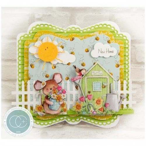 Craft Consortium Cottage Garden THE POTTING SHED Clear Stamps Scrapbooksrus 