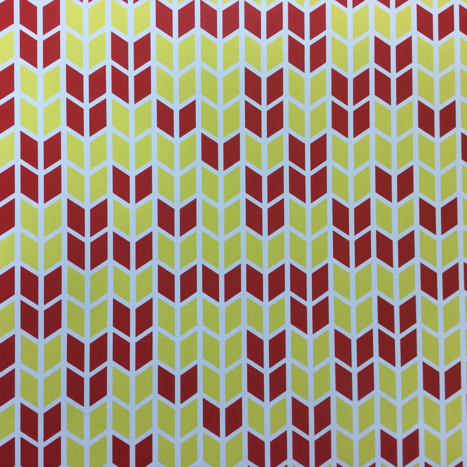 Red and Yellow ARROWS &amp; DIAMONDS 12X12 Scrapbook Paper Scrapbook Customs Scrapbooksrus 