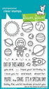 Lawn Fawn OUT OF THIS WORLD Clear Stamps 30pc Scrapbooksrus 