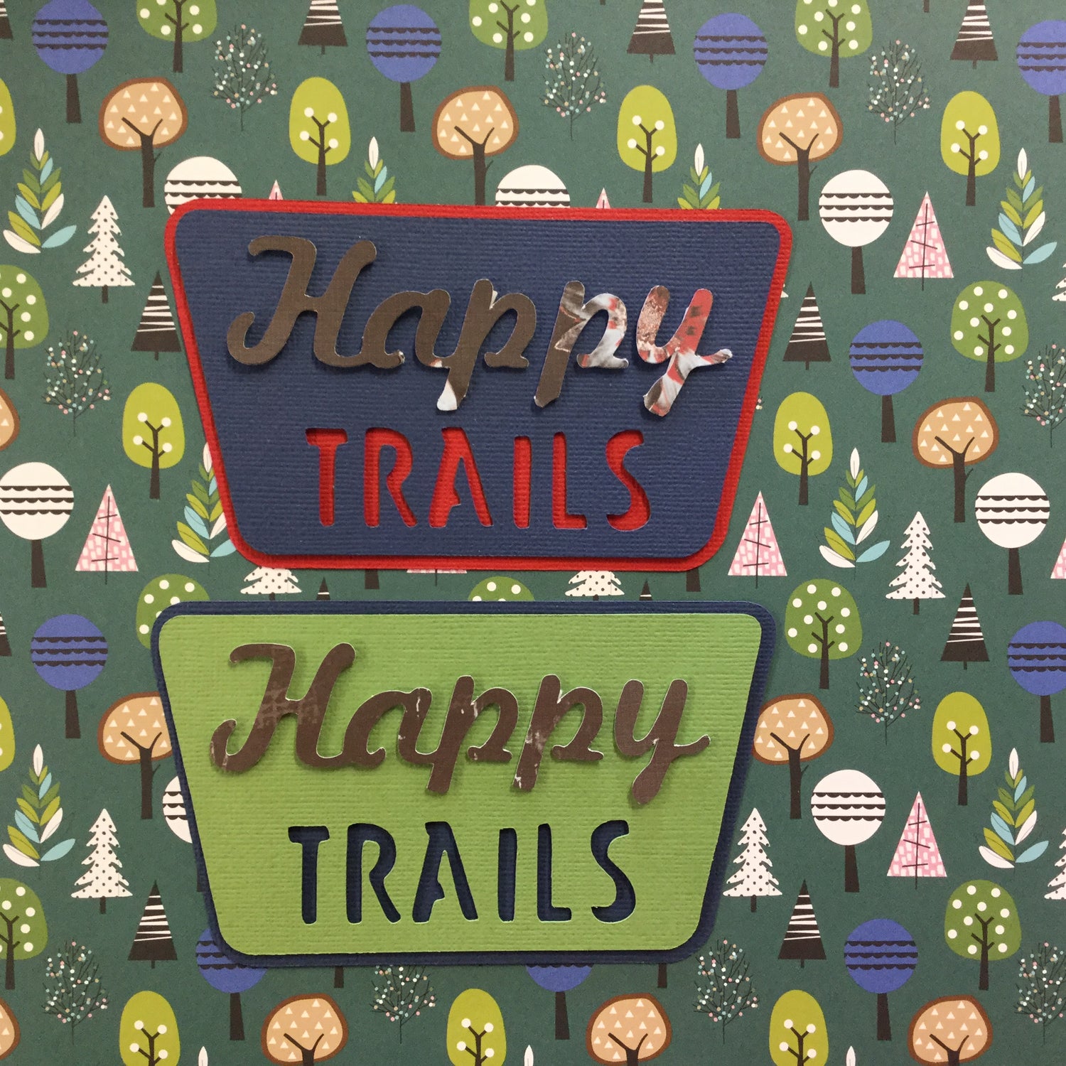 HAPPY TRAILS Camping Custom Scrapbook Die Cuts Scrapbooksrus 