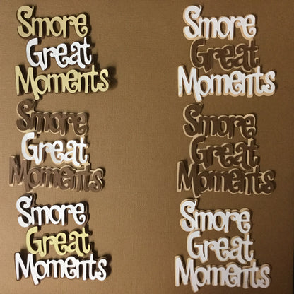 S’MORE GREAT MOMENTS Camping Custom Scrapbook Die Cuts Scrapbooksrus 