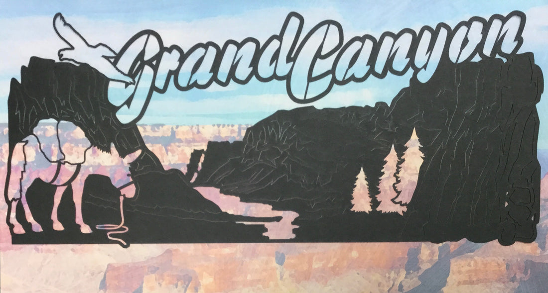 GRAND CANYON IMAGE Black Travel Laser Cuts