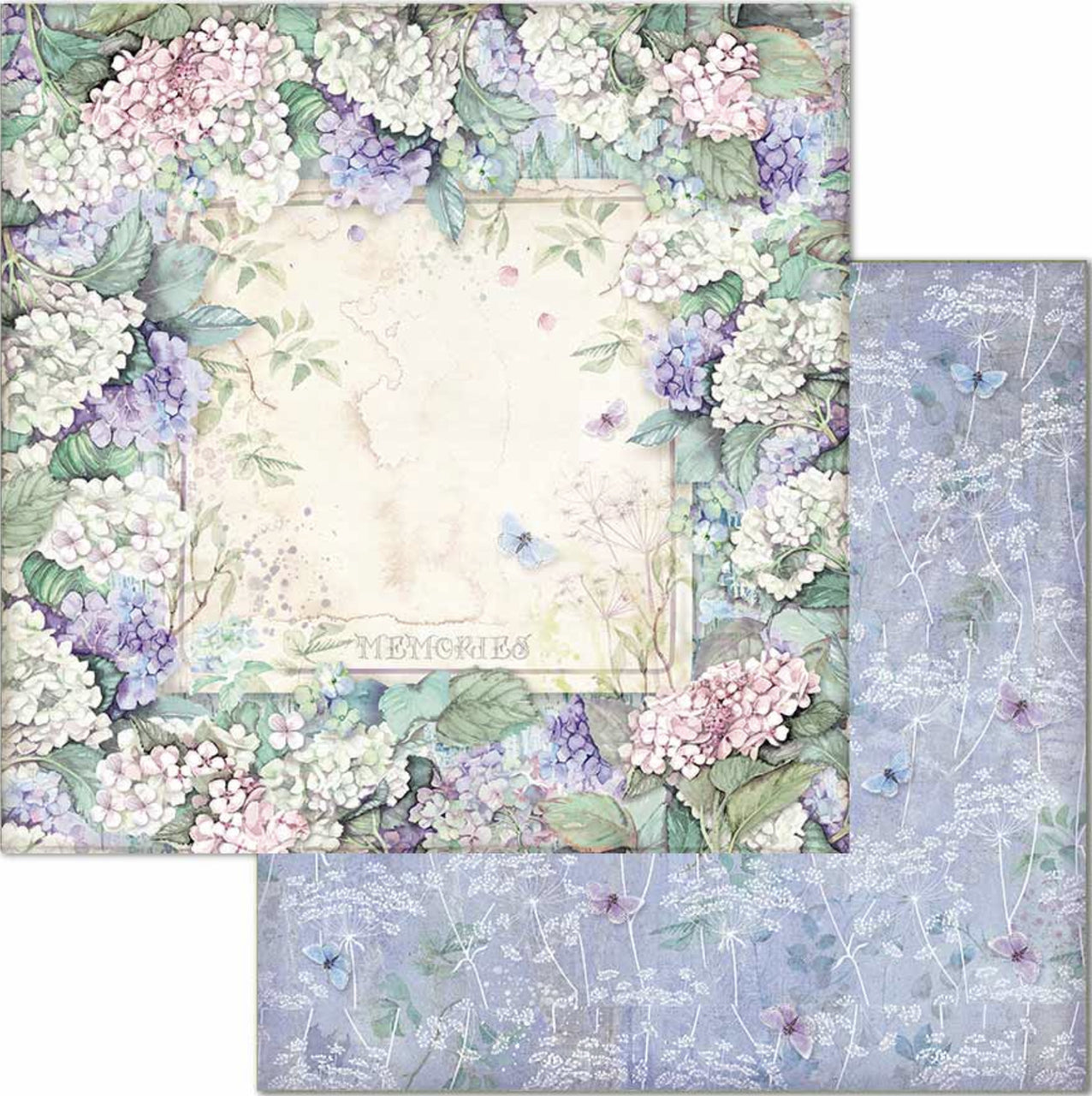 Stamperia HORTENSIA FRAME SBB693 12&quot;X12&quot; Scrapbook Paper Scrapbooksrus 