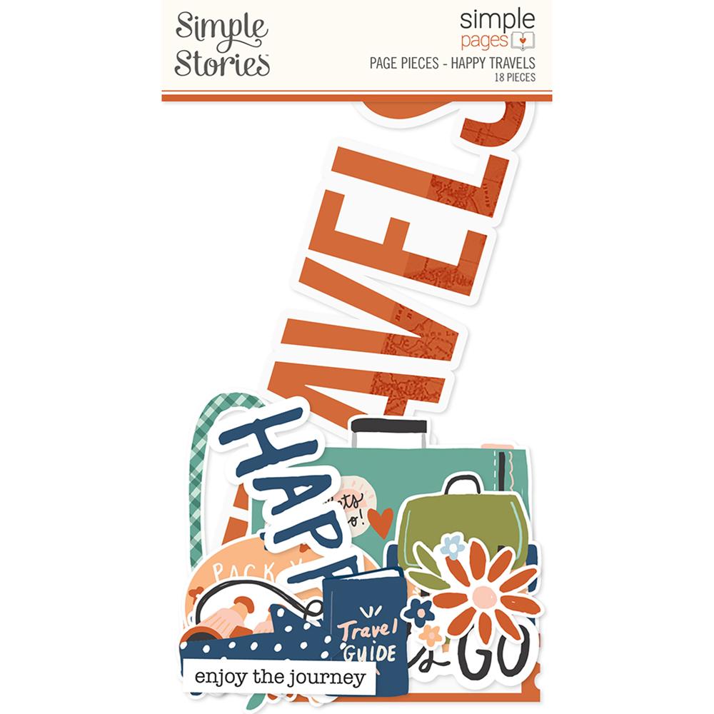 Simple Stories Simple Pages HAPPY TRAVELS Page Pieces Scrapbooksrus